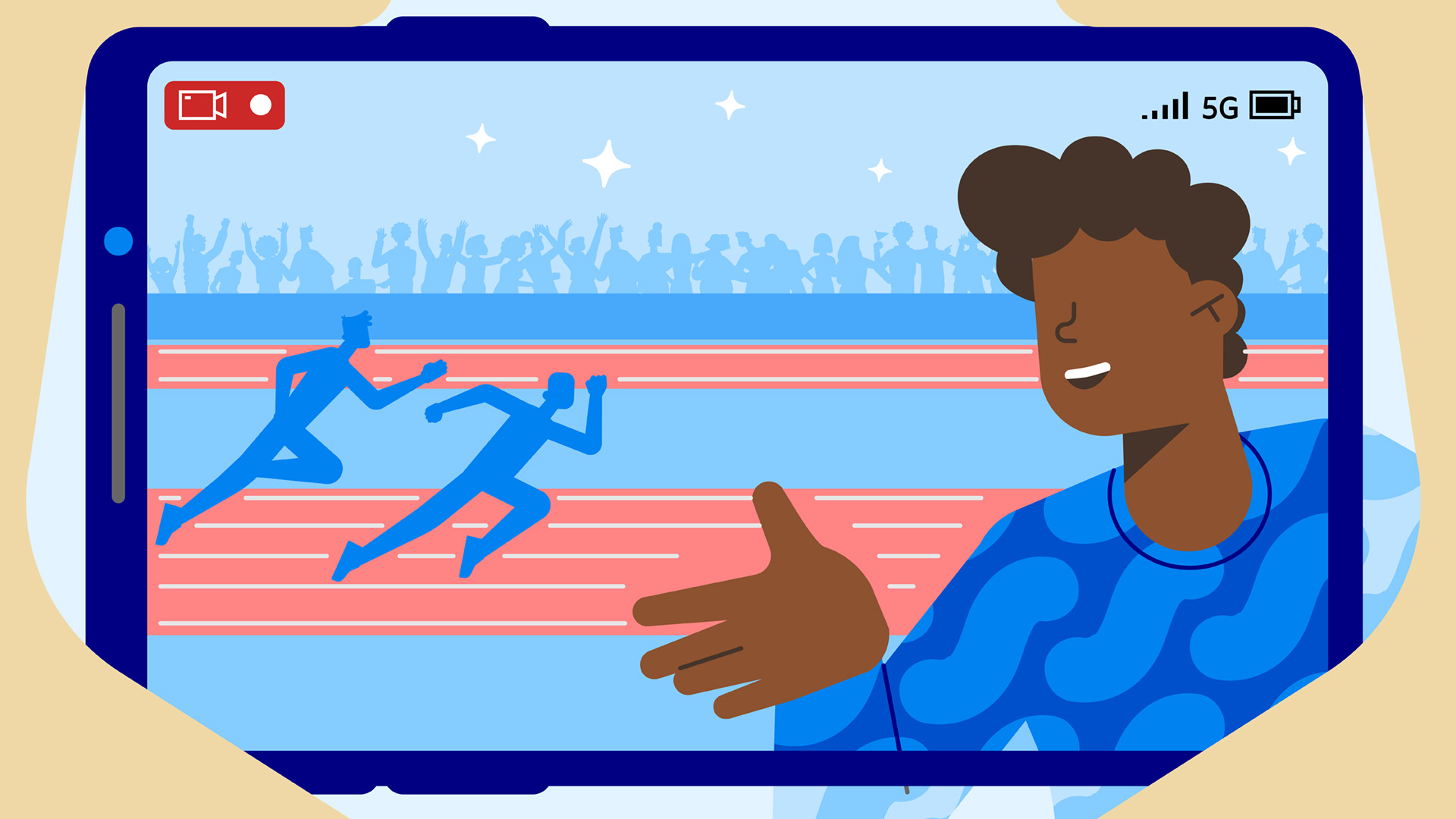 live stream with character