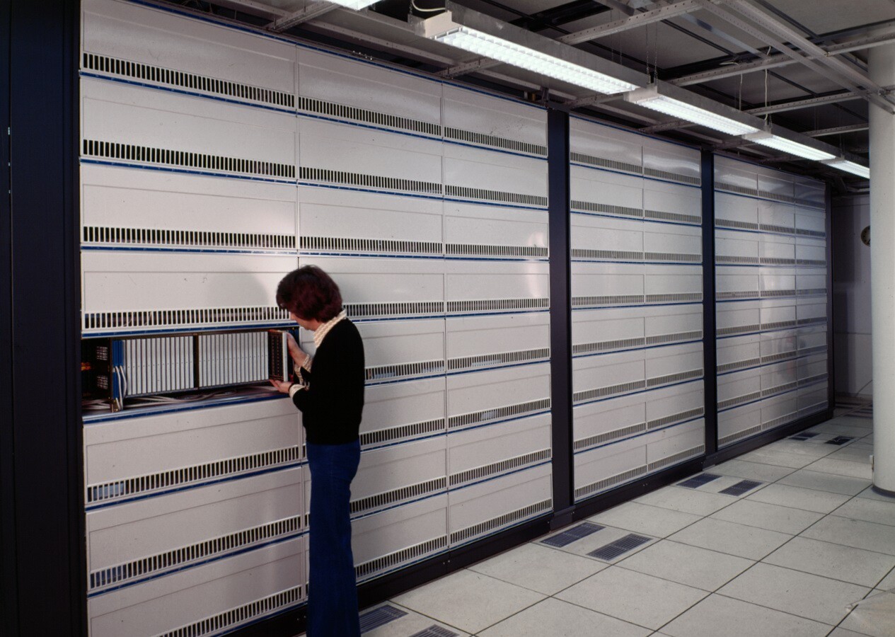 AXE System at Ellemtel, 1975.