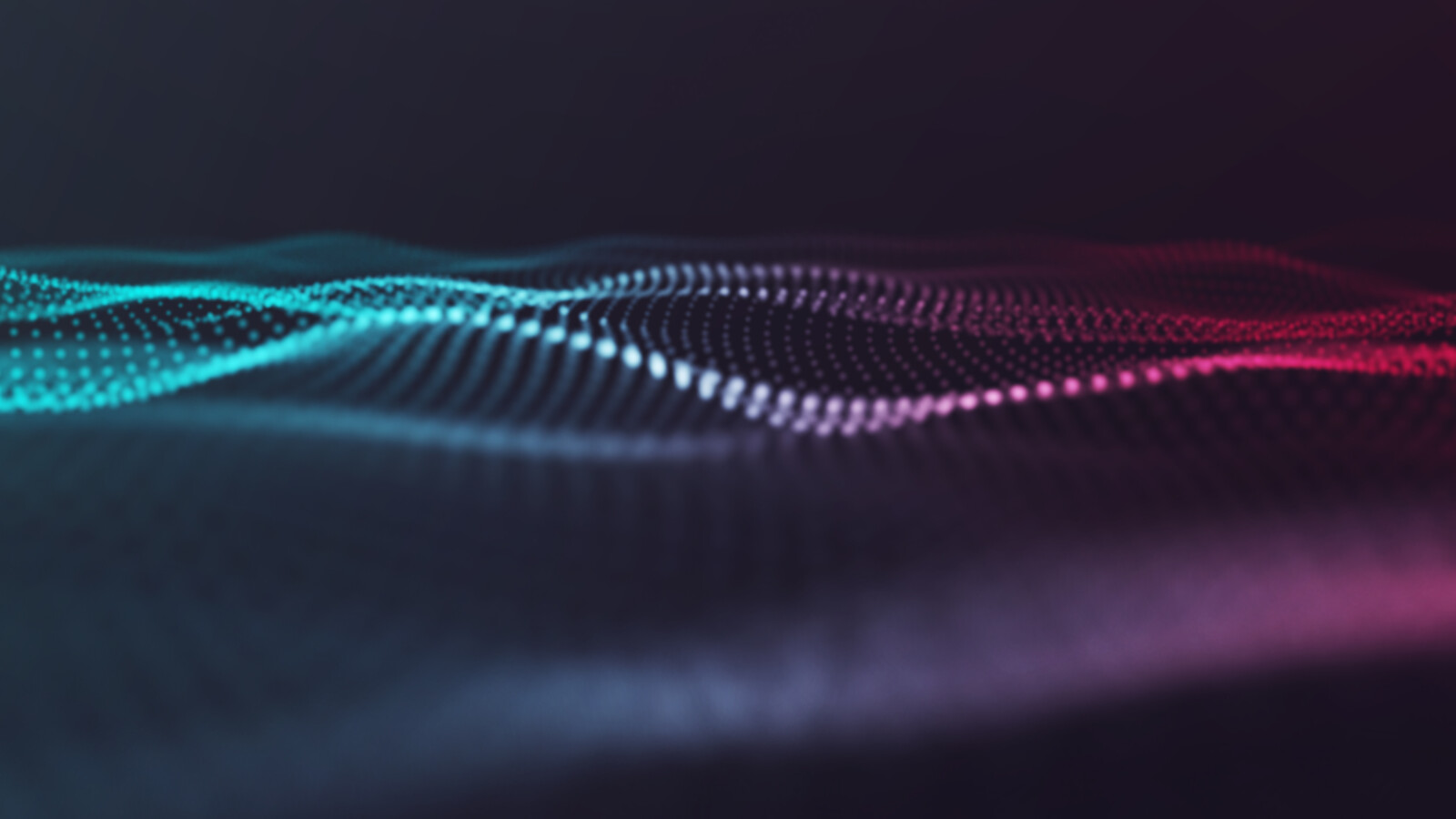 Differennt colored lines on a black background representing 5G RAN waves.