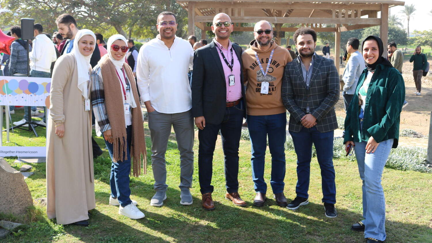 Ericsson collegues at the photo booth