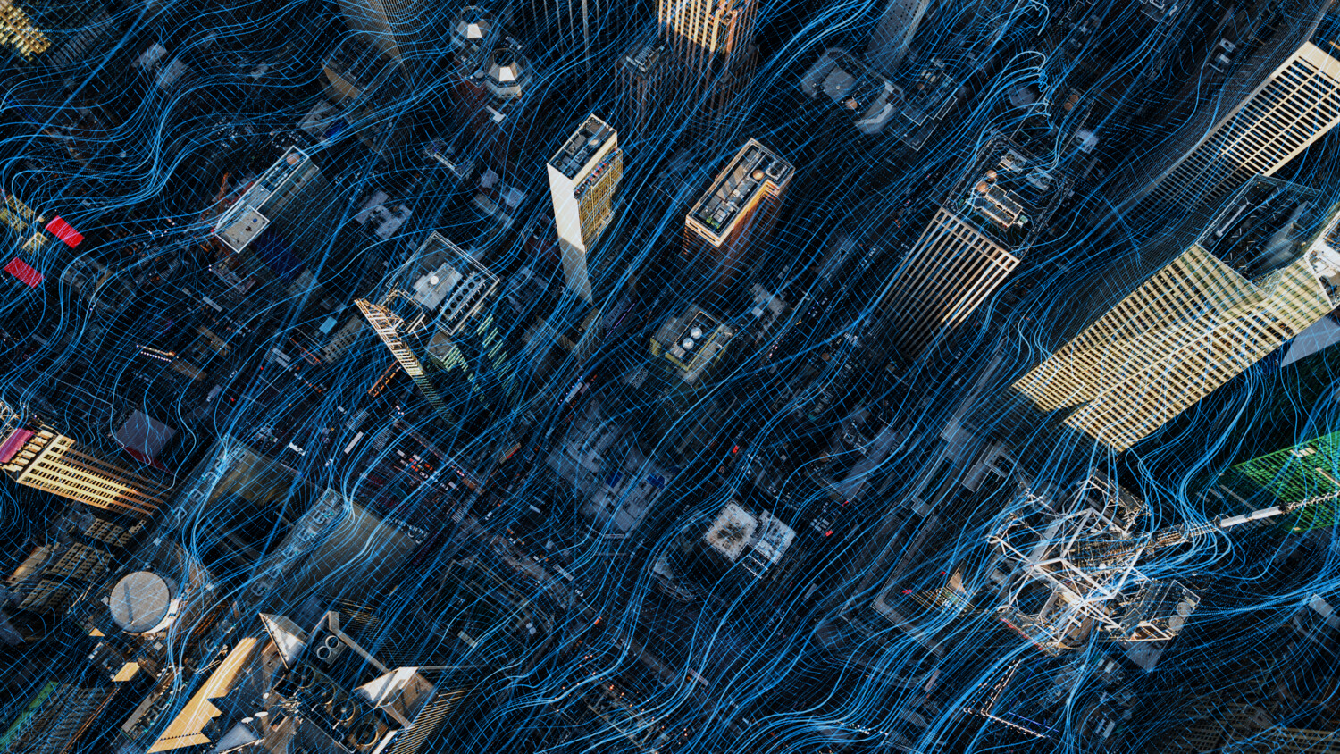Network compute fabric overlaid a city