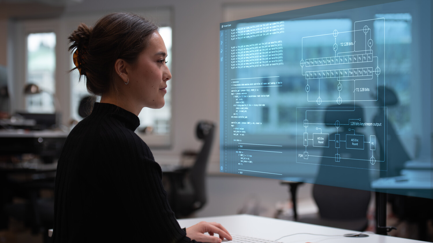 The dematerialized office - A vision of the Internet of Senses in the 2030 future workplace