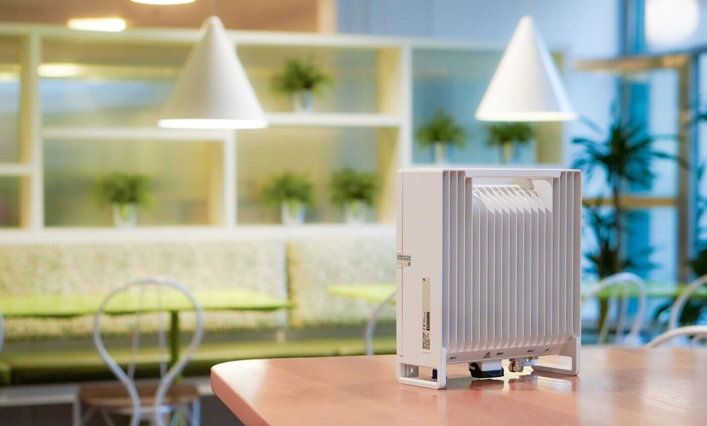 MINI-LINK 6321 radio unit on top of a table