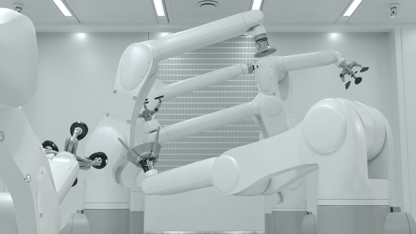 Robotics in factory.