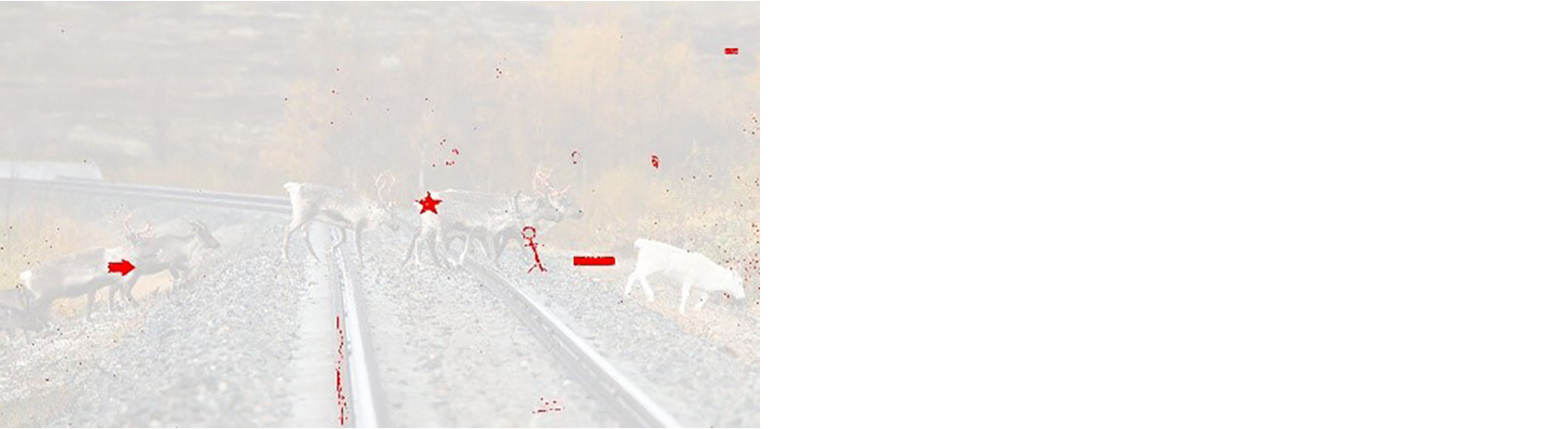 Image avec les différences mises en évidence (en rouge) générées par le modèle de comparaison de pixels