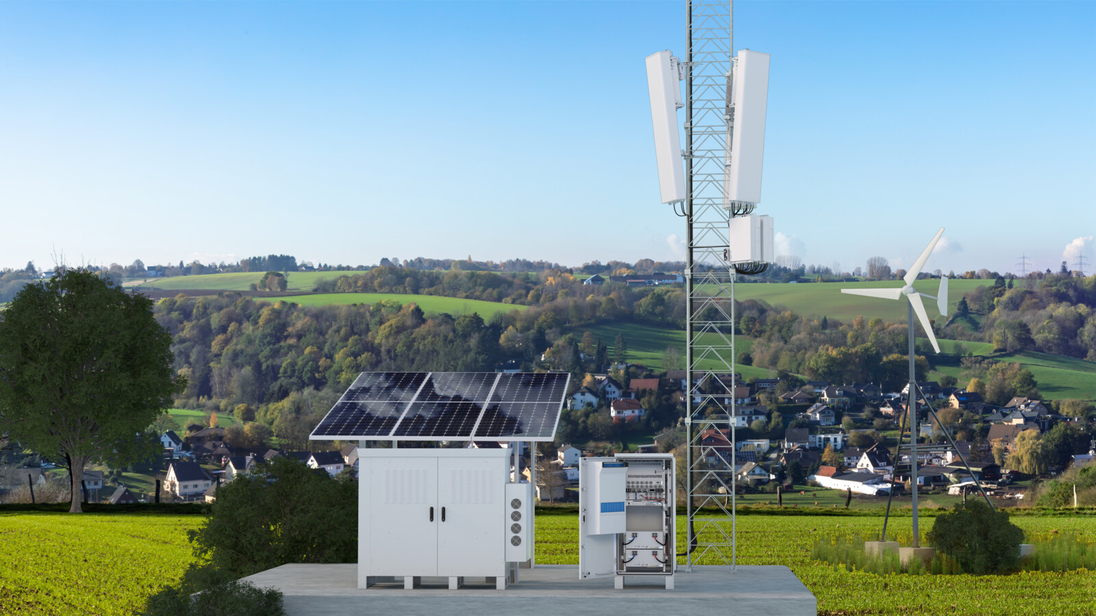 Smart solar fuelcell hybrid rural site