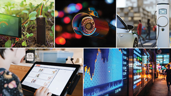 People using IoT devices