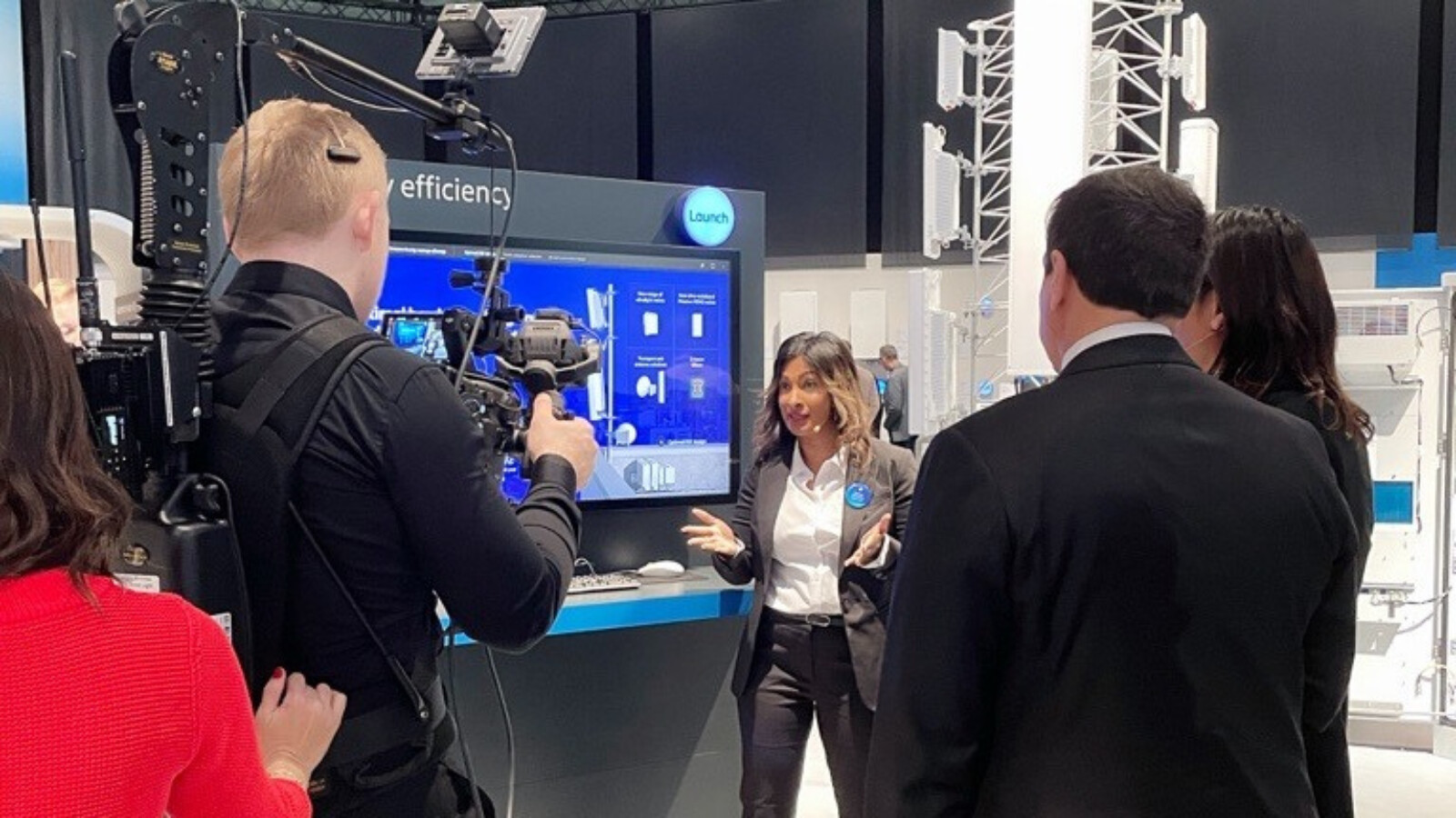 Sashieka interviewing at an event