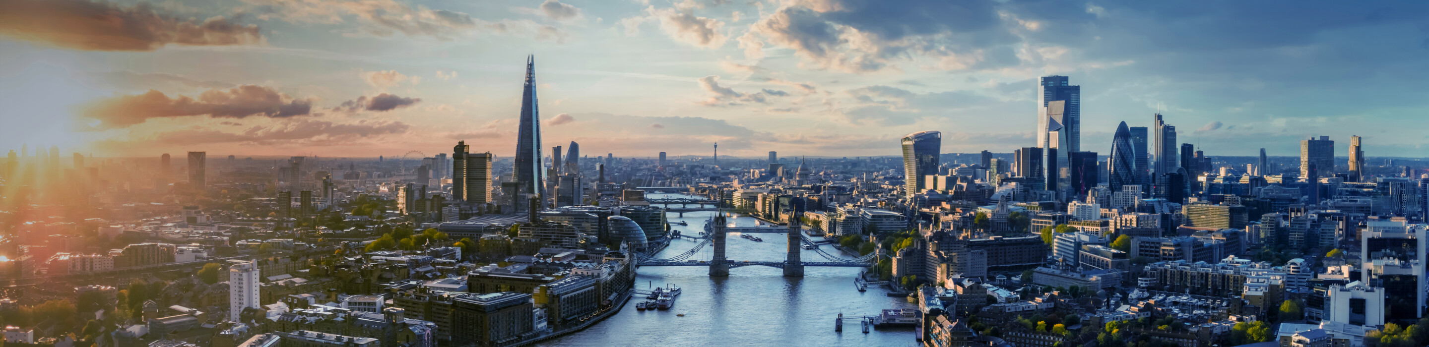 Aerial view of London.