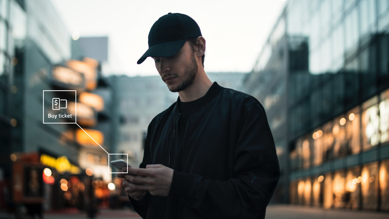 Man holding a mobile device