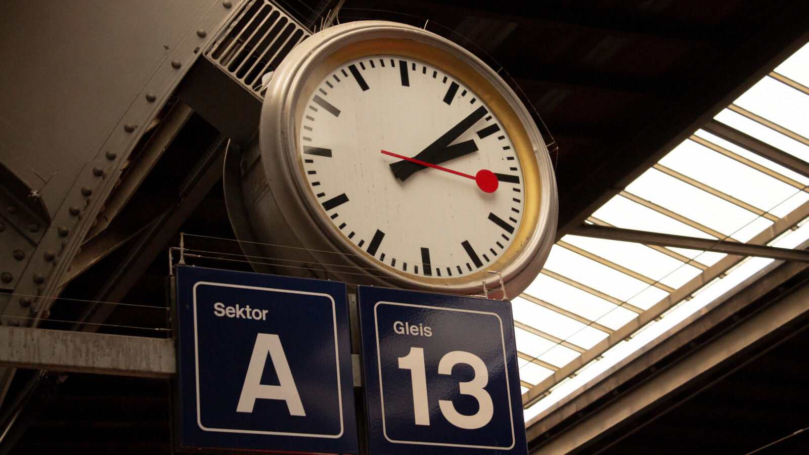 Clock at railway station