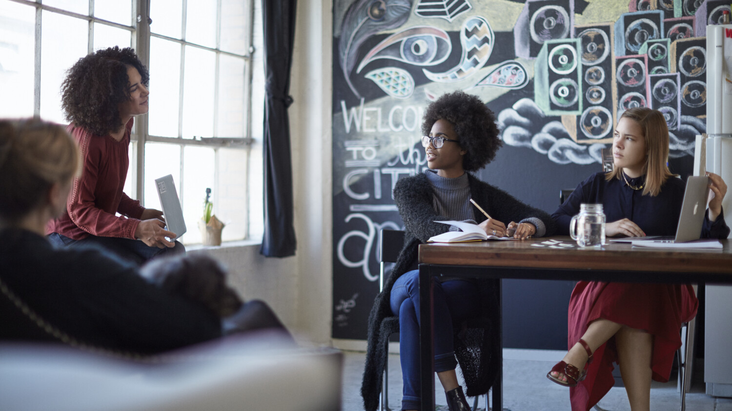 Women working in a group
