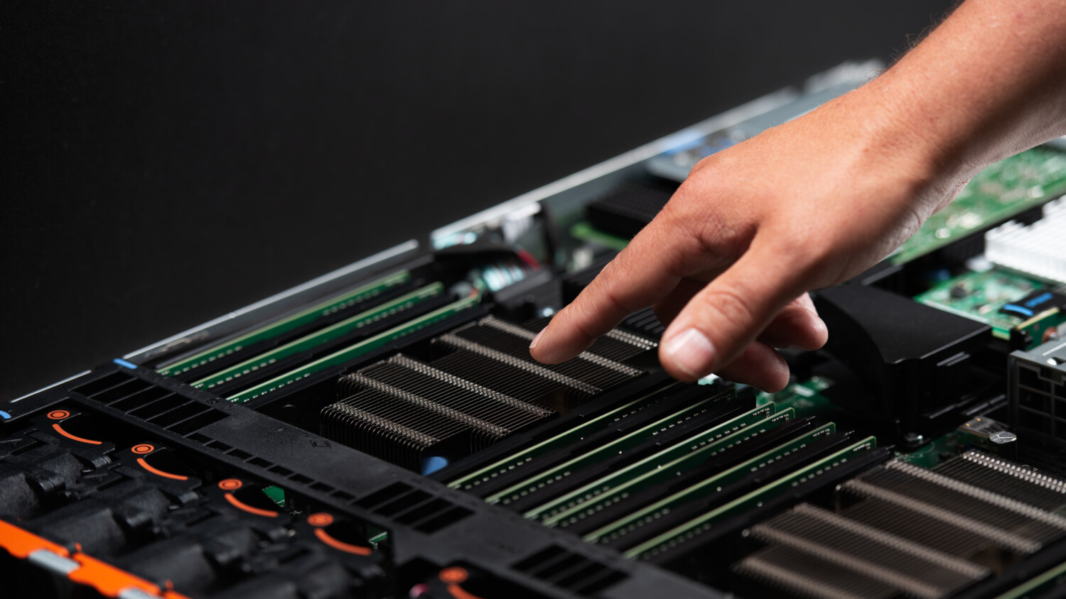 Secure components with hand