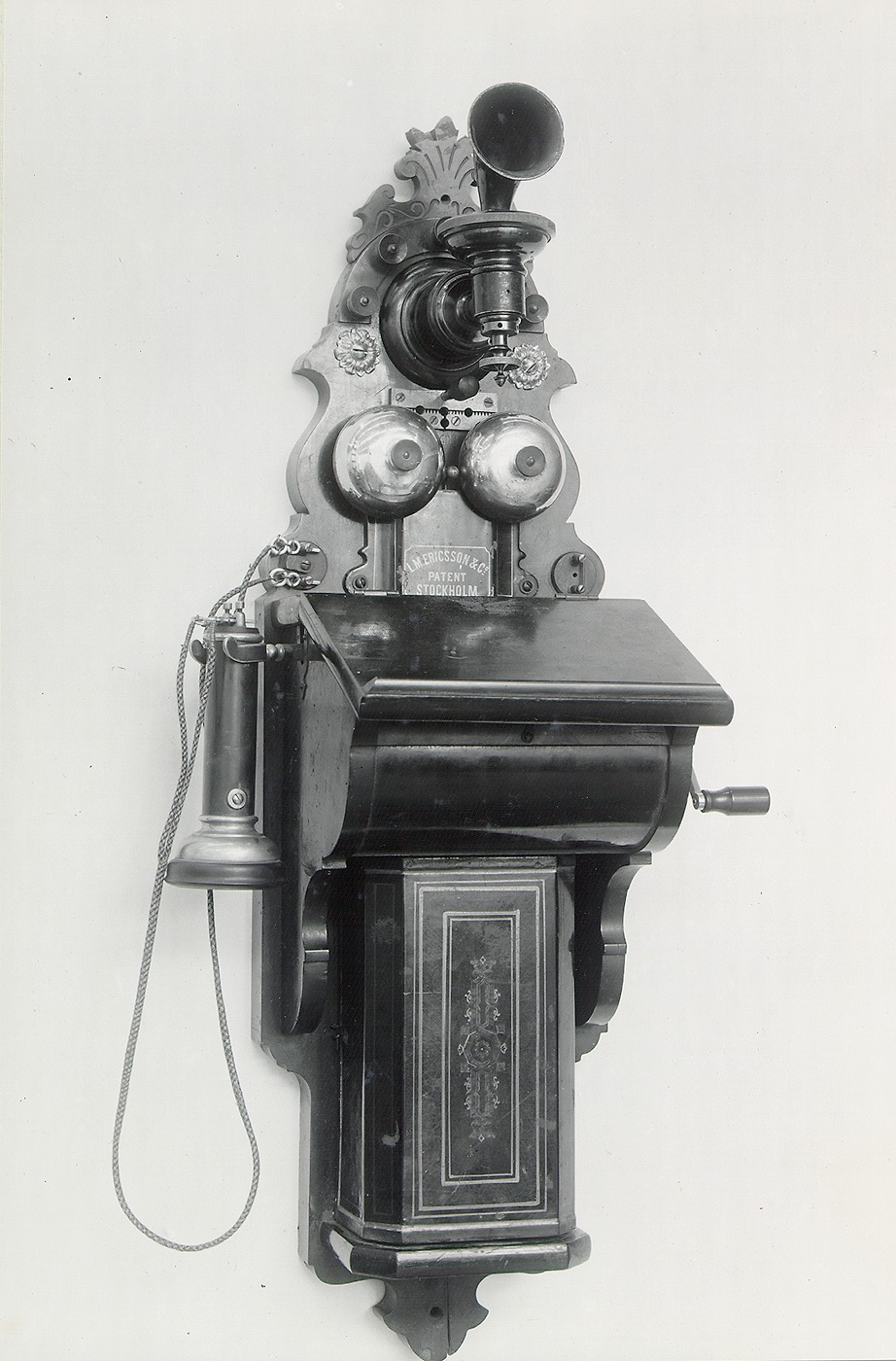 Ericsson's wall telephone set (the pulpit telephone) from 1882