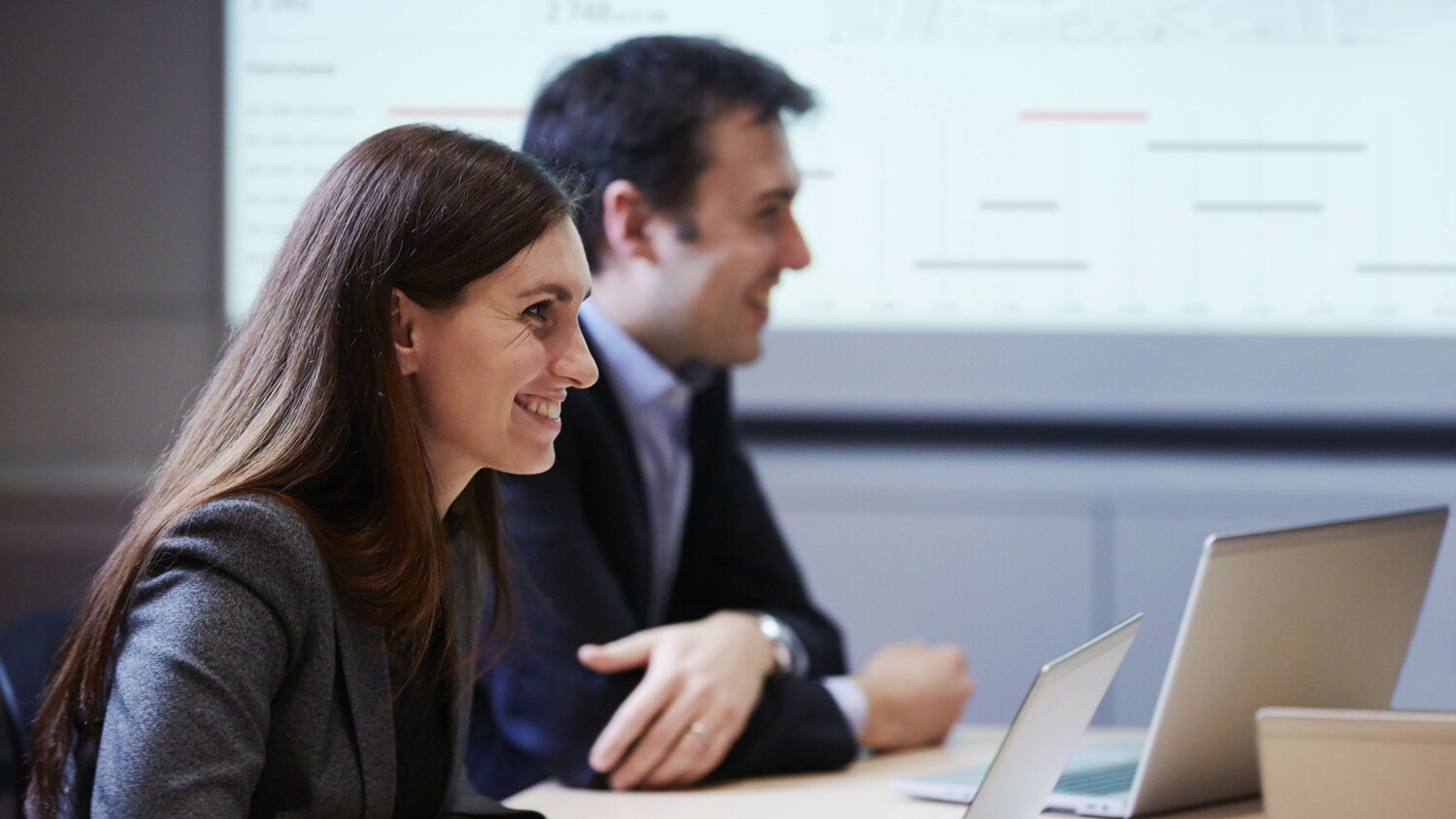 Co-workers in meeting.