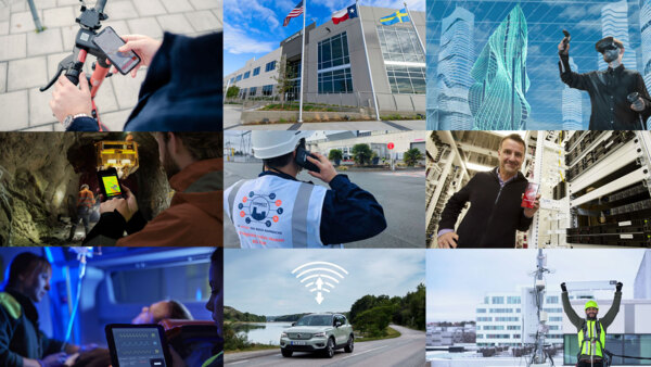 Ericsson News Review 2021 - January to June - collage of related news photographs and images. 